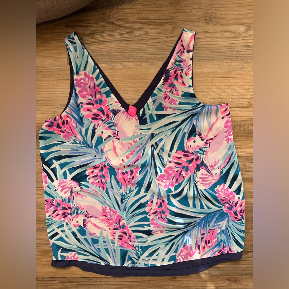 Lilly Pulitzer florin top silk reversible